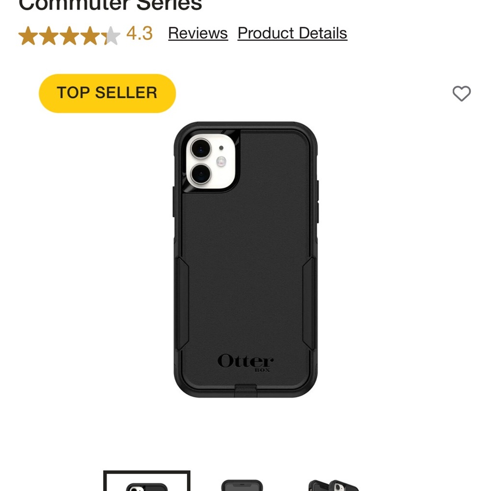 OtterBox Black Commuter Defender Series Case for iPhone 11 + Holster Pixel 4